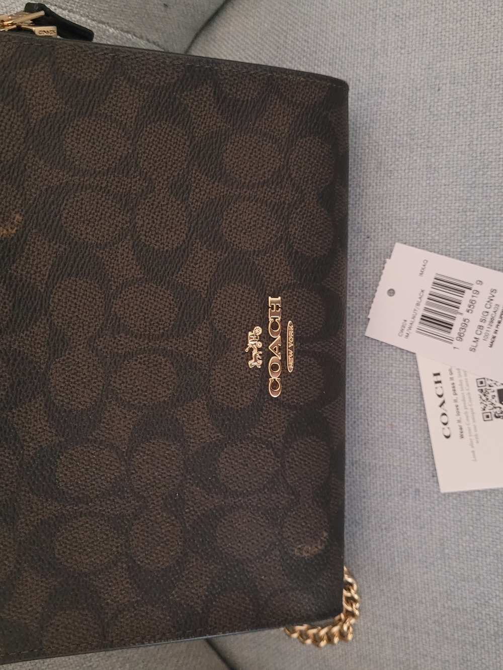 COACH Slim Signature Canvas Crossbody Bag - Picture 7 of 14